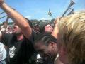 Ozomatli came out at the end of their set and played in amongst the crowd.  Photo by Michael Kirumba.